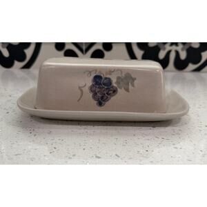 Vintage Chatham Potters Country Harvest Pattern Butter Dish